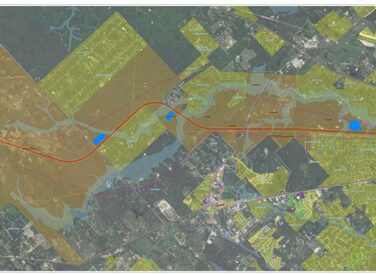 right of way map of SH 249 Extension project